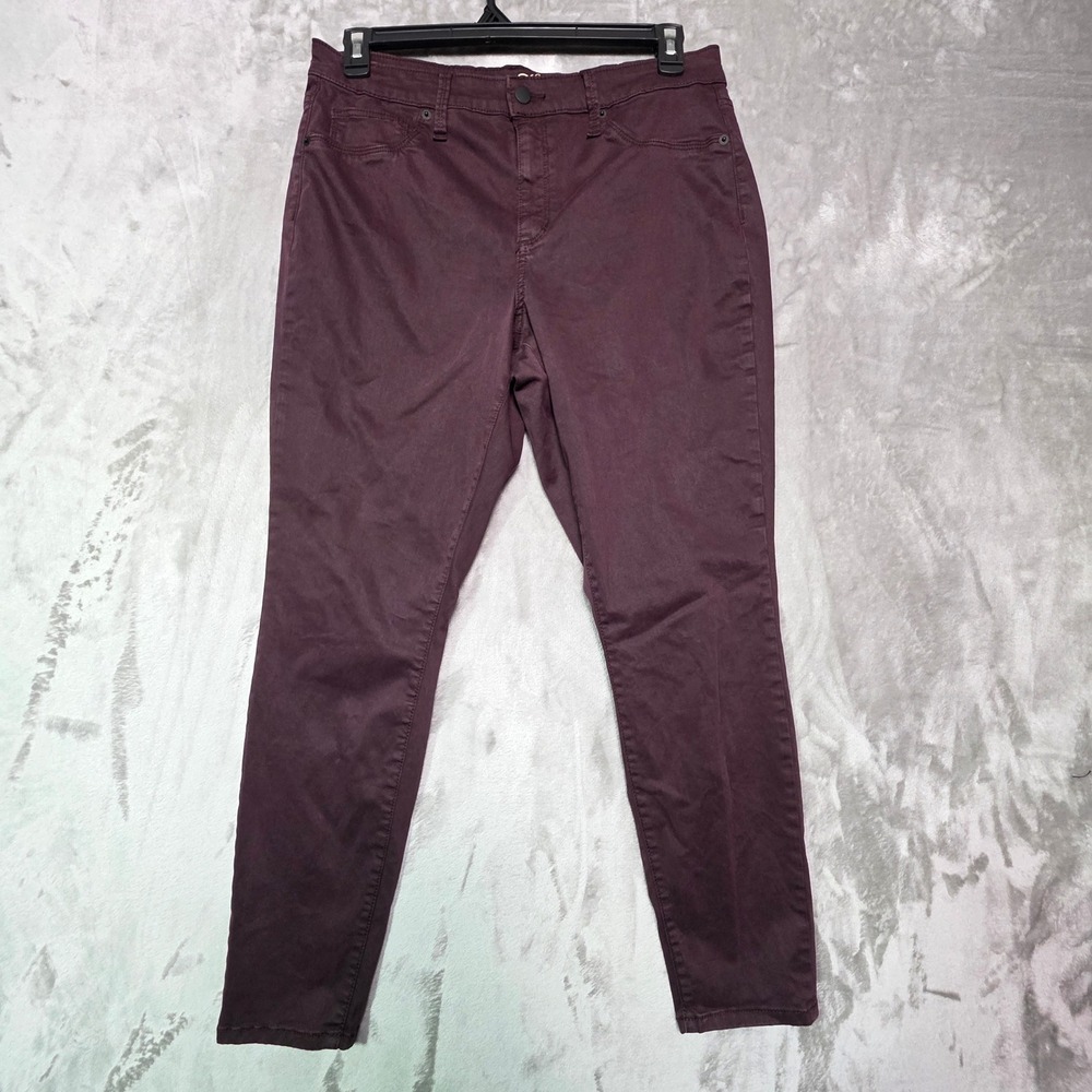 Universal Thread Womens High-Rise Skinny Pants Burgundy Plum Size 14/32R